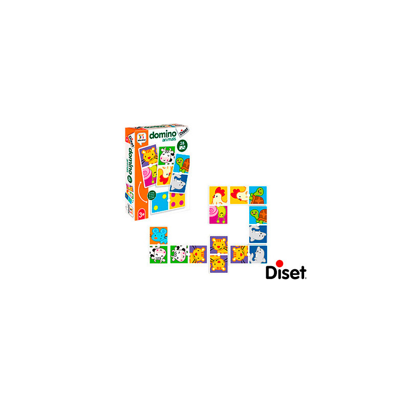 Juego diset educativo domino animals