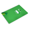 Cuaderno espiral liderpapel a4 pautaguia tapa dura 80h 90gr cuadro pautado 5mm color verde