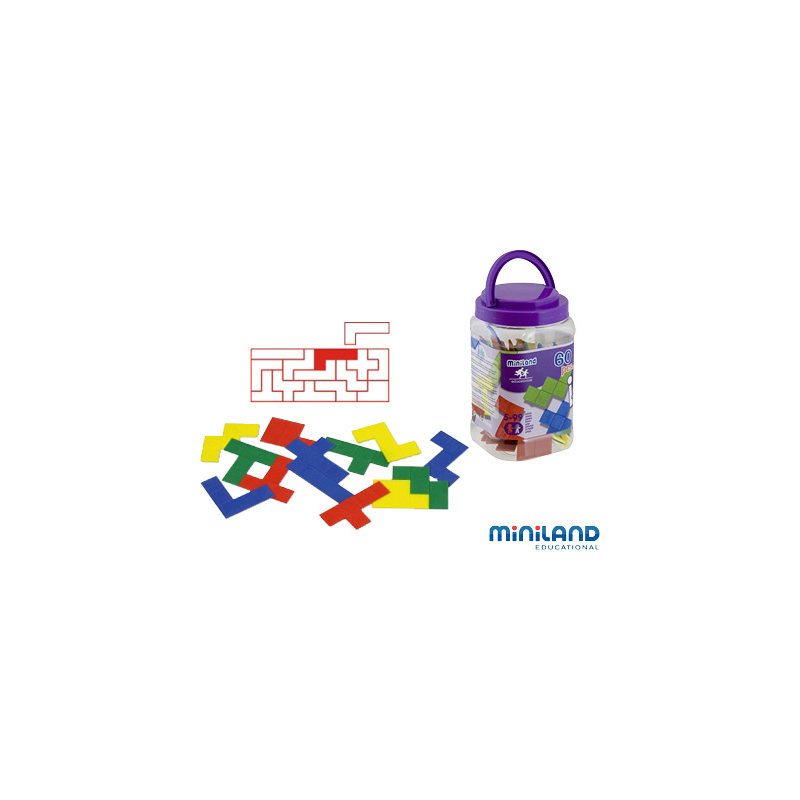 Juego didactico miniland pentominos de colores