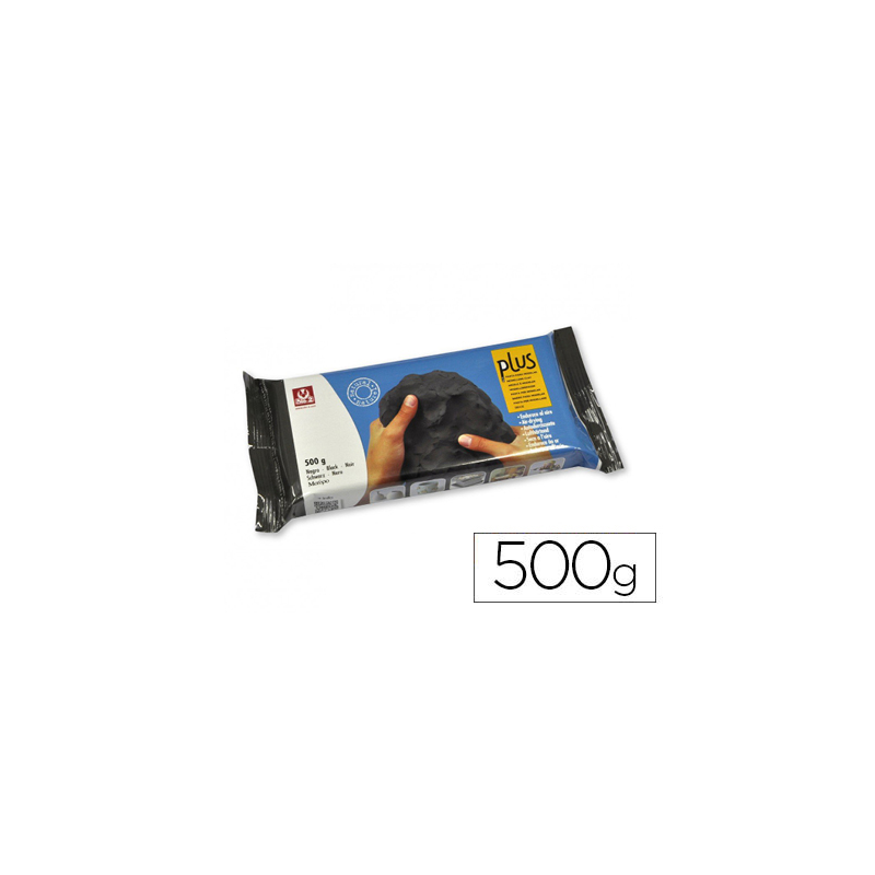 Arcilla sio-2 plus negra endurece al aire paquete de 500 gr