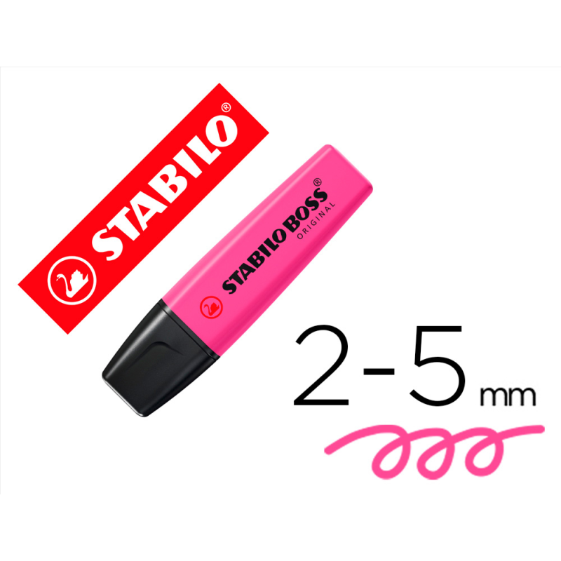 Rotulador stabilo boss fluorescente 70 magenta