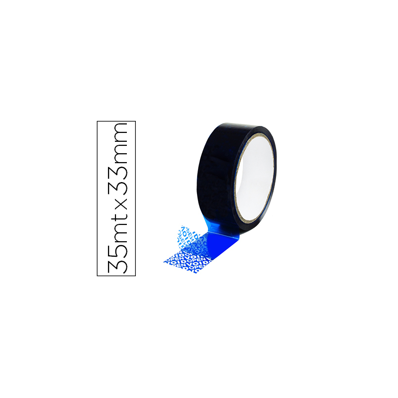 Cinta seguridad q-connect precinto postal azul 35 mt x 33 mm