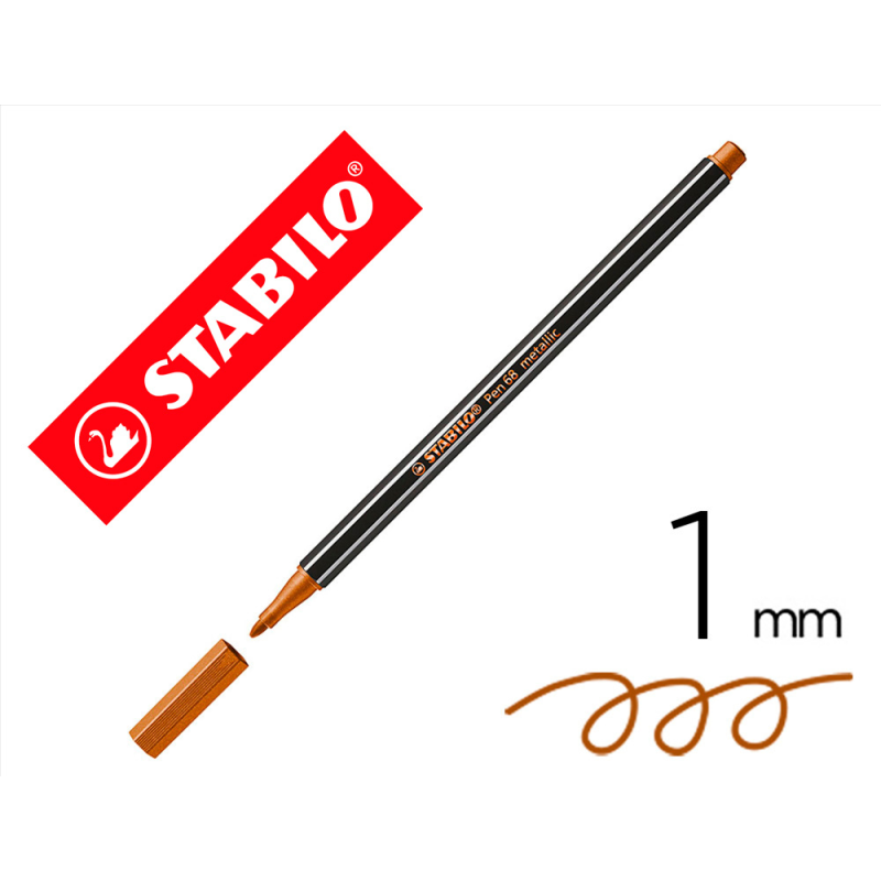 Rotulador stabilo acuarelable pen 68 metalico cobrepunta gruesa 1mm
