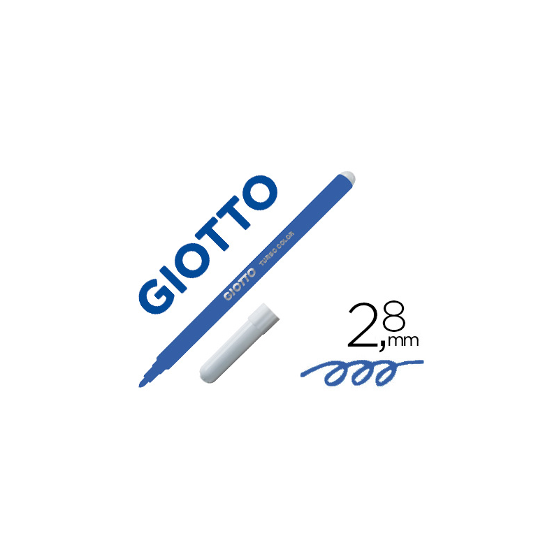 Rotulador giotto turbo color lavable con punta bloqueada unicolor azul oscuro