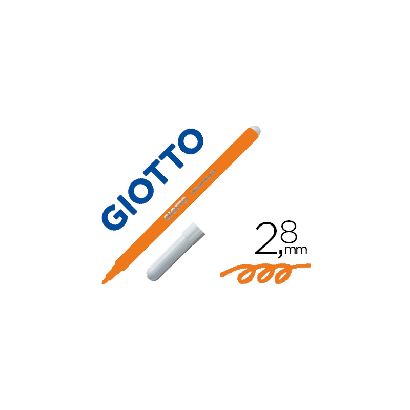Rotulador giotto turbo color lavable con punta bloqueada unicolor naranja