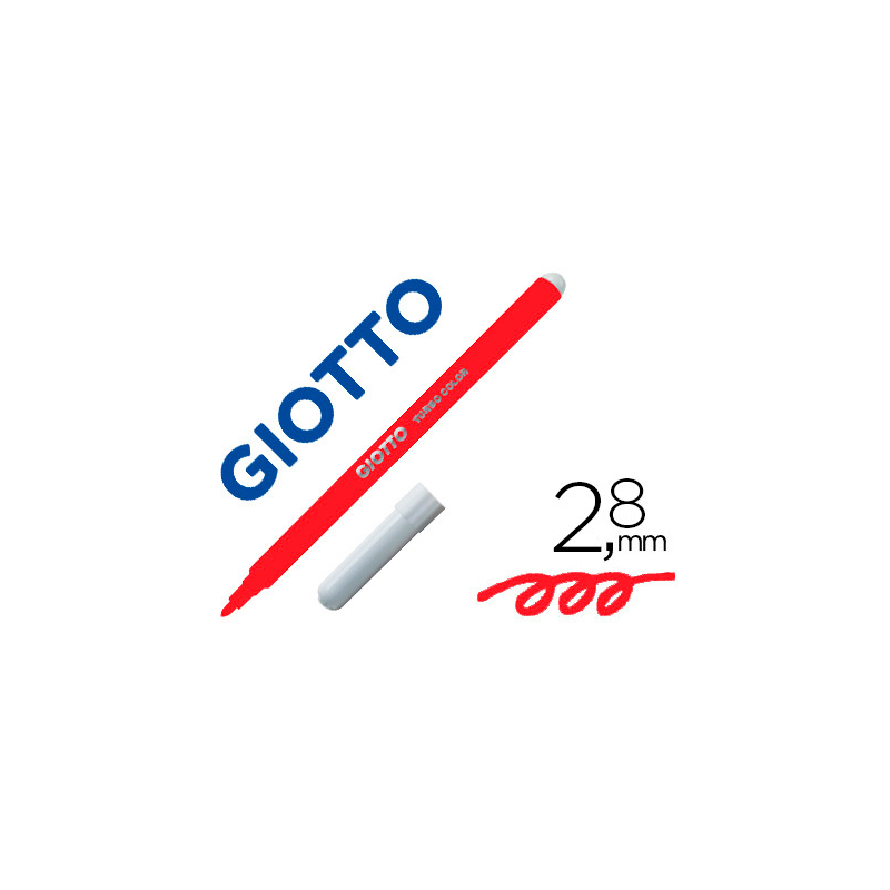 Rotulador giotto turbo color lavable con punta bloqueada unicolor rojo
