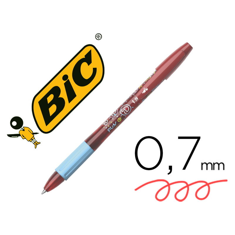 Boligrafo bic gelocity illusion borrable rojo punta de 0,7 mm