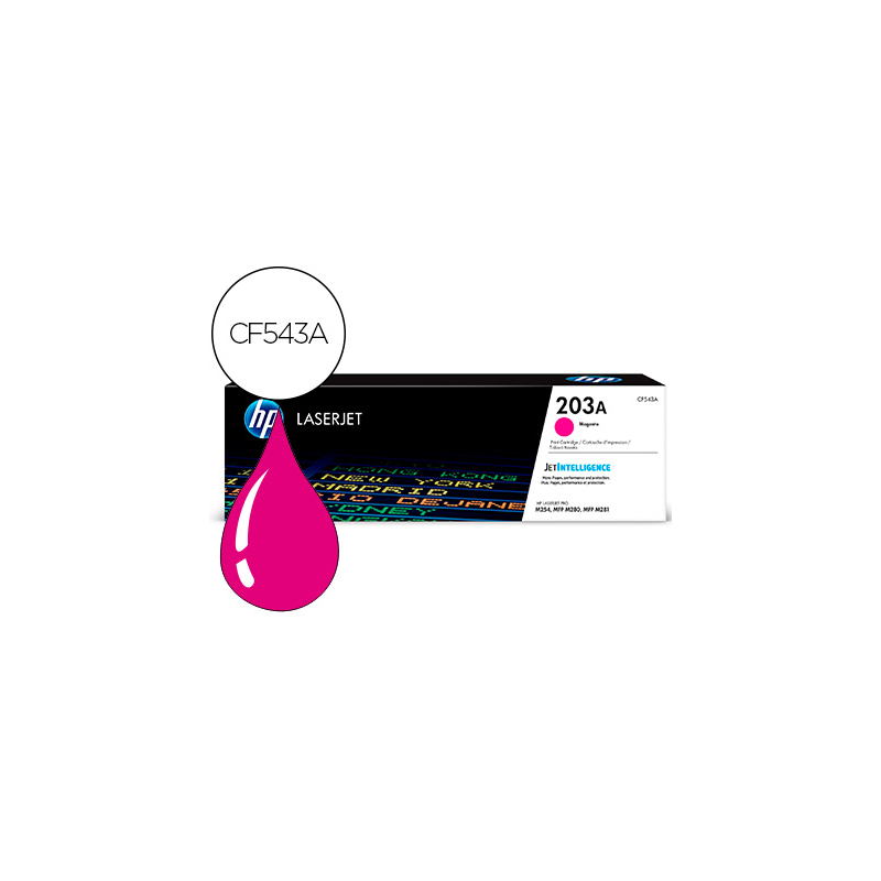 Toner hp 203a laserjet pro m254 / mfp m280 / mfp m281 magenta 1300 paginas