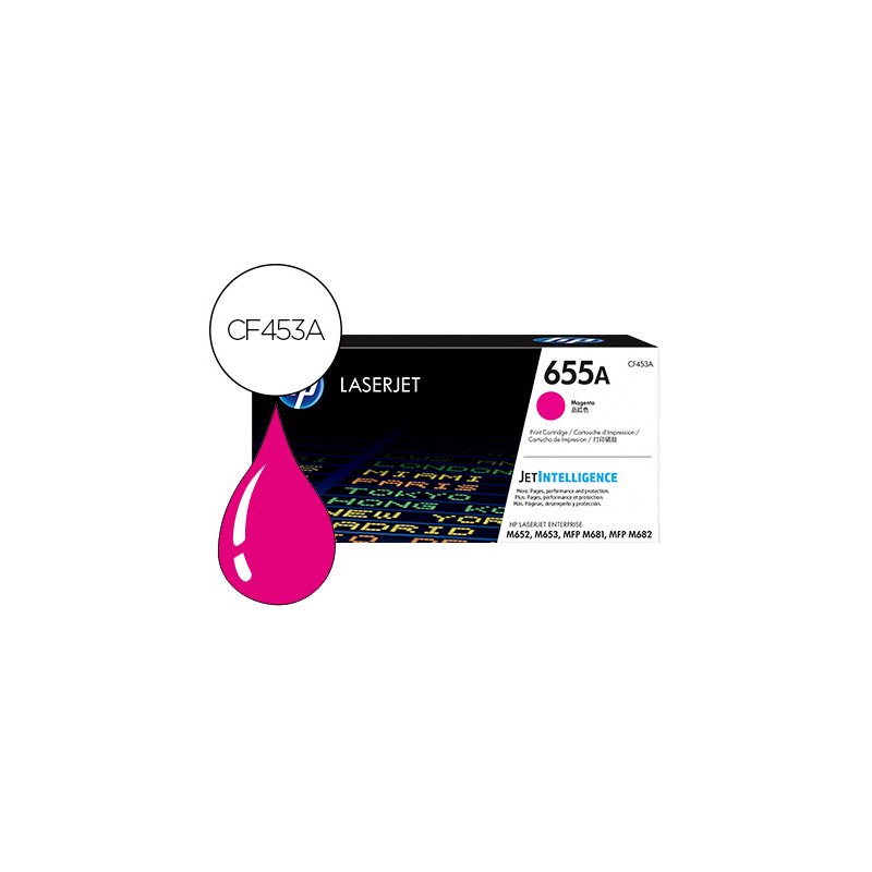 Toner hp 655a laserjet m652 / m653 / mfp m681 / mfp m682 magenta 10500 paginas