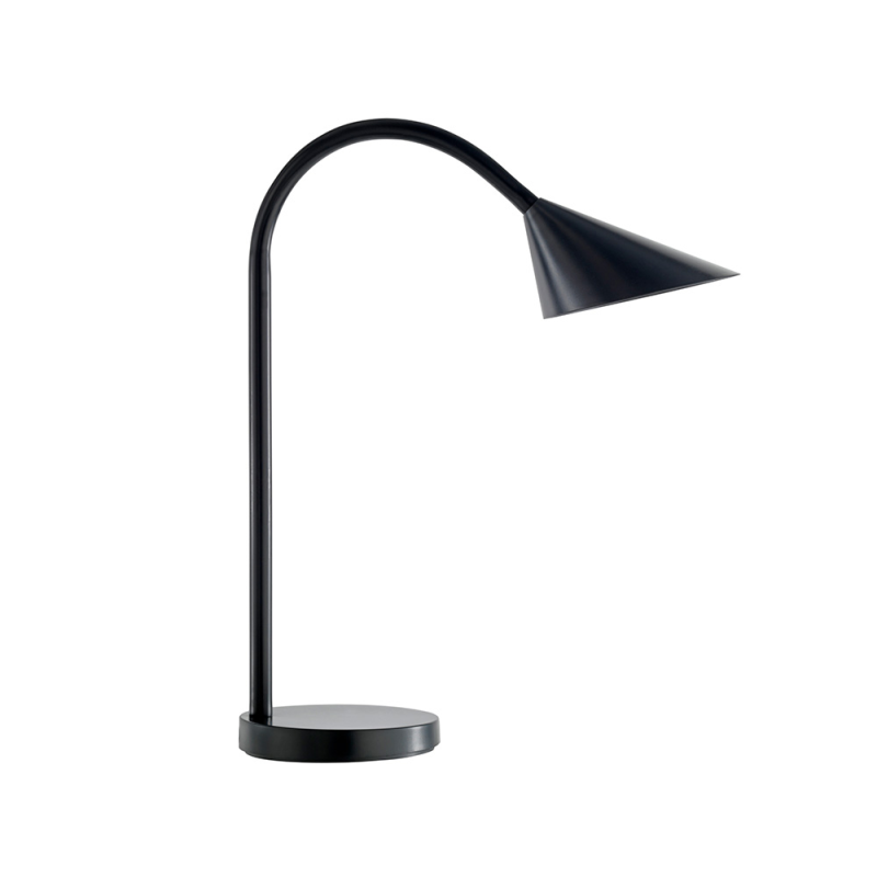 Lampara de escritorio unilux led 6w 625lm brazo flexible negro
