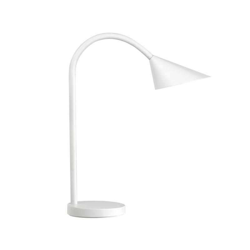 Lampara de escritorio unilux led 6w 625lm brazo flexible blanco