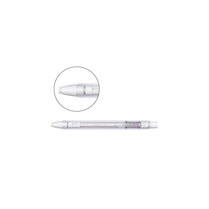 Portagomas q-connect con clip punta goma blanca redonda color blanco 5x90 mm