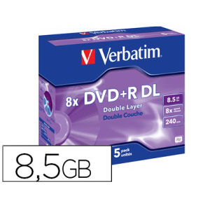 Dvd+r verbatim doble capa...