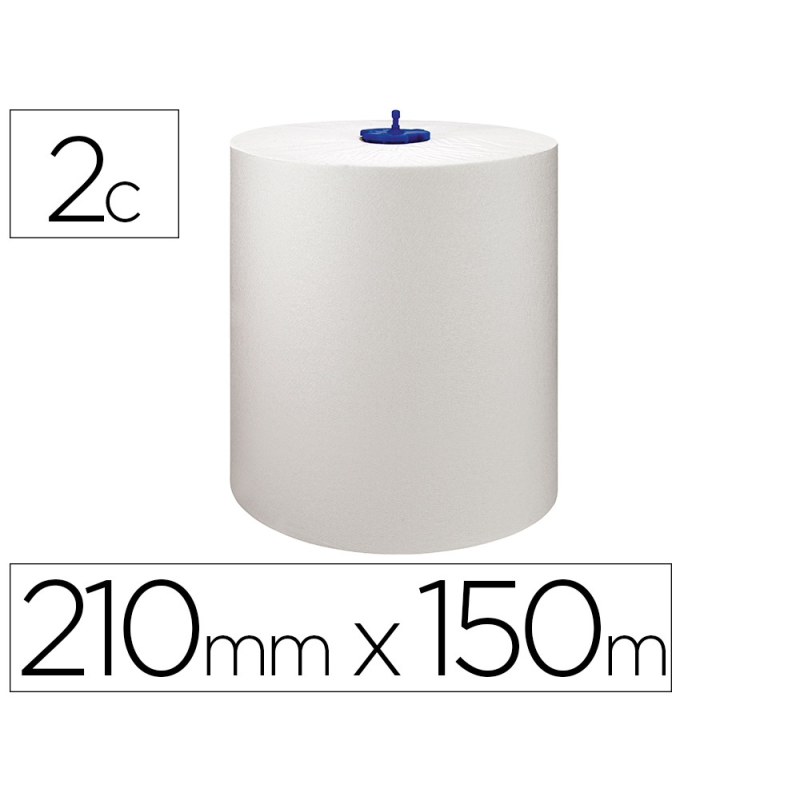 Papel secamanos tork matic h1 advance 2 capas rollo 150 mt x 21 cm