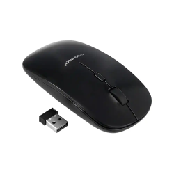 Raton q-connect optico inalambrico silencioso dpi 800/1200/1600 pilas aaa negro