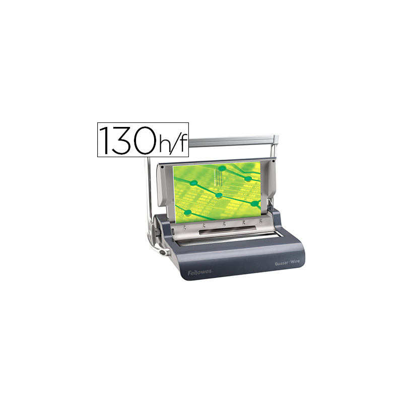 Encuadernadora para espiral wire fellowes quasar doble espiral perfora 15 hojas a4 encuaderna hasta 130 hojas