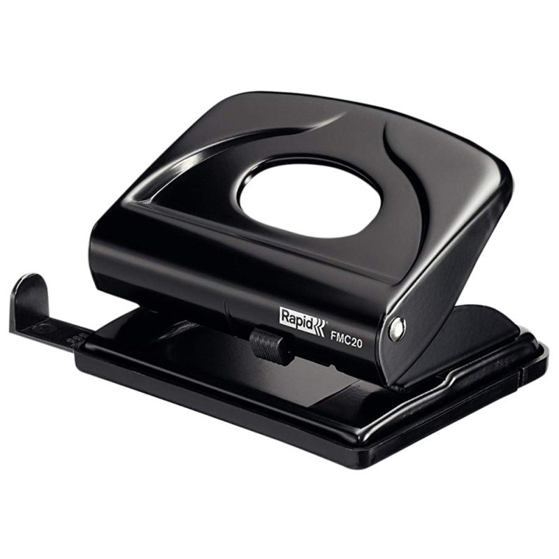 Taladrador rapid fmc20 metalico color negro capacidad 20 hojas