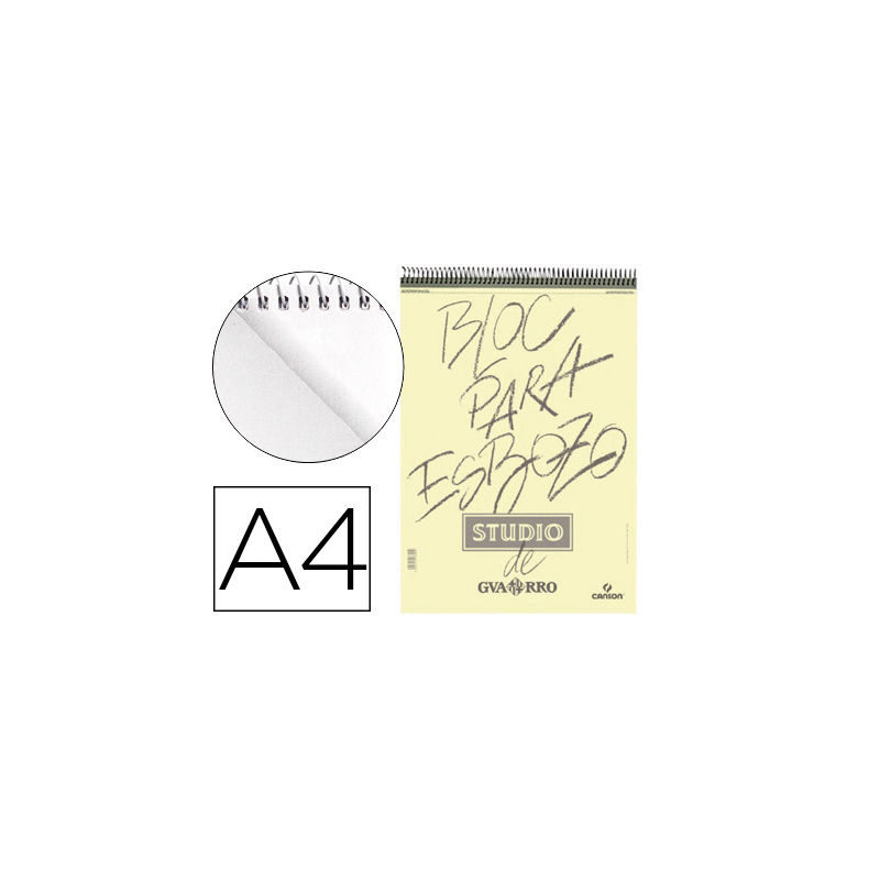 Bloc dibujo esbozo canson din a4 microperforado 21x29,7 cm 100 hojas grano fino 90 gr/m2