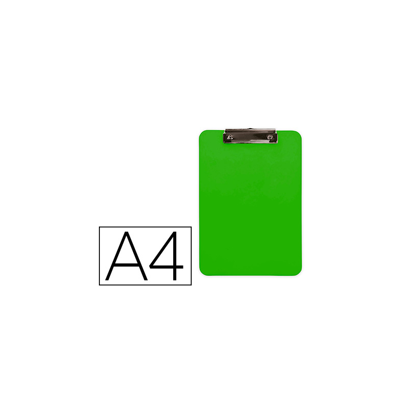 Portanotas q-connect plastico din a4 verde 2,5mm