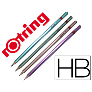 Lapices de grafito rotring metallic hb cuerpo colores surtidos