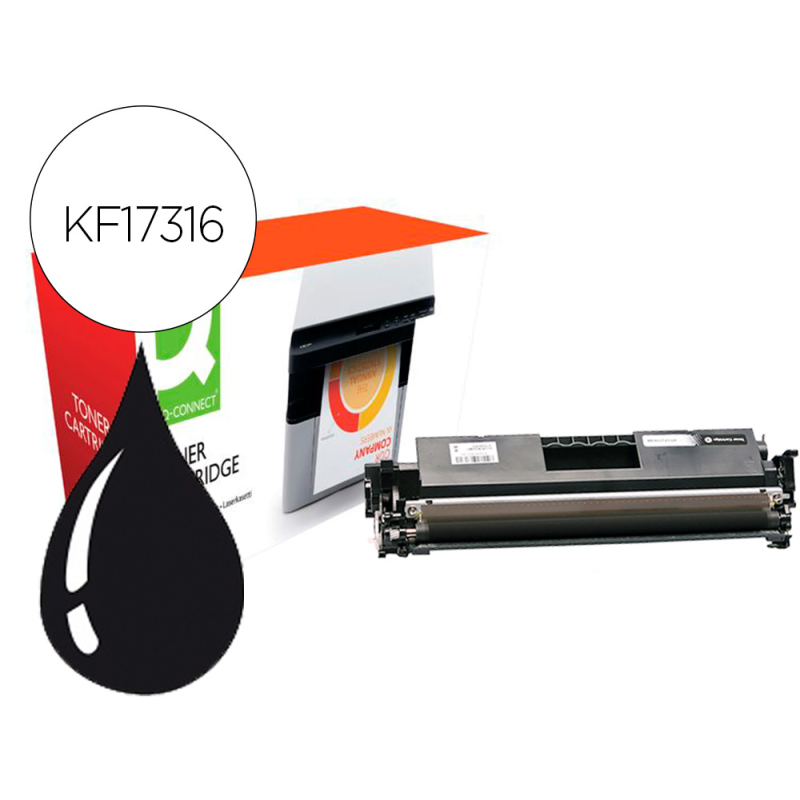 Toner q-connect compatible hp cf217a laserjet pro m102 / m130 negro