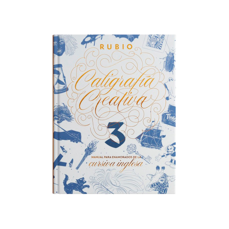 Libro de caligrafia rubio creativa 3 manual para enamorados de la cursiva inglesa 120 paginas tapa dura