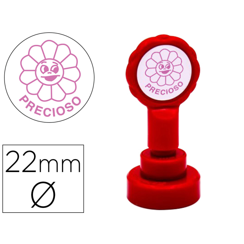 Sello artline emoticono precioso color rosa 22 mm diametro