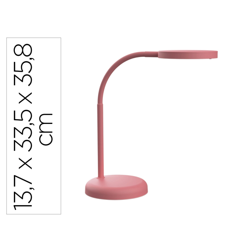 Lampara de escritorio maul led 5w 769lm luz calida brazo y cabezal giratorios rosa