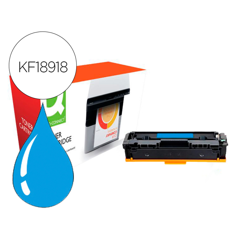 Toner compatible q-connect canon lbp611c i-sensys lbp610 cian alto rendimiento 2200 paginas