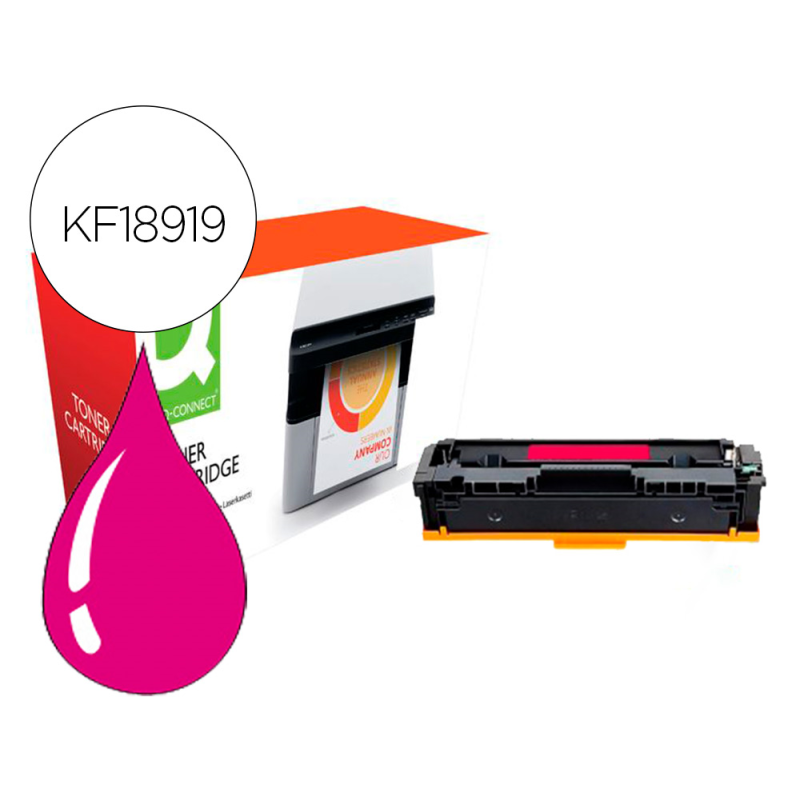 Toner compatible q-connect canon lbp611m i-sensys lbp610 magenta alto rendimiento 2200 paginas