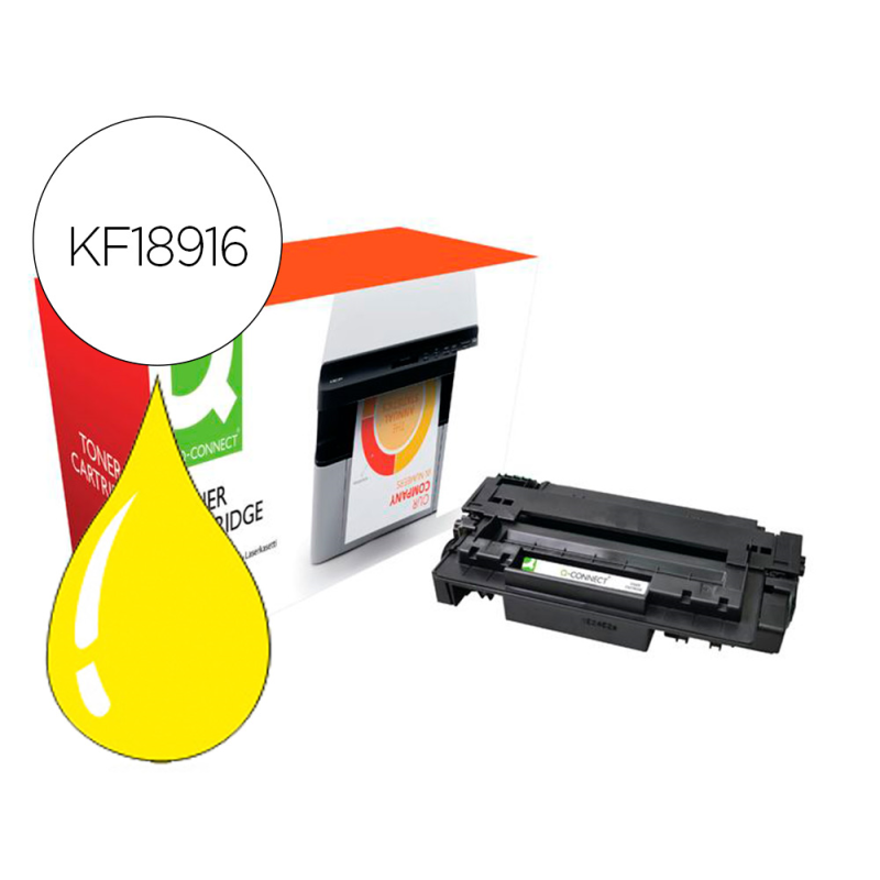 Toner compatible q-connect canon lbp710y i-sensys lbp-710 / 712 amarillo 10000 paginas