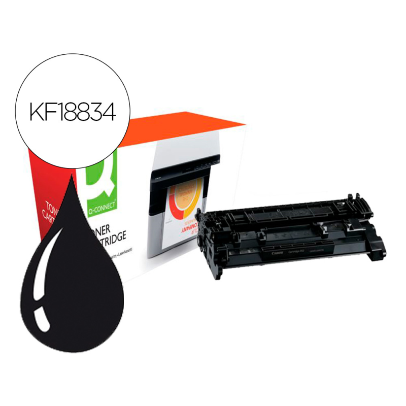 Toner compatible q-connect canon lbp214-hy i-sensys lbp 212 / 214 / 215 alto rendimiento negro 9200