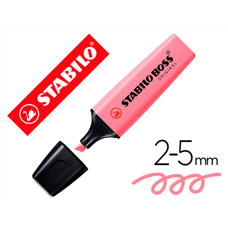 Rotulador stabilo boss fluorescente 70 pastel rosa cerezo en flor