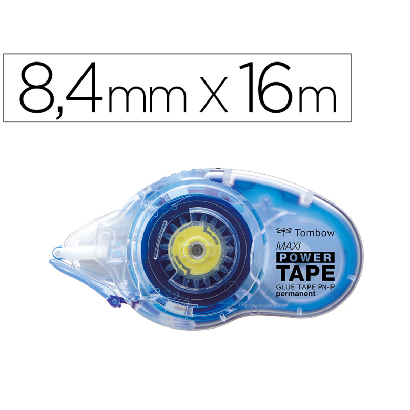 Cinta adhesiva tombow maxi power tape permanente 16 mt x 8,4 mm