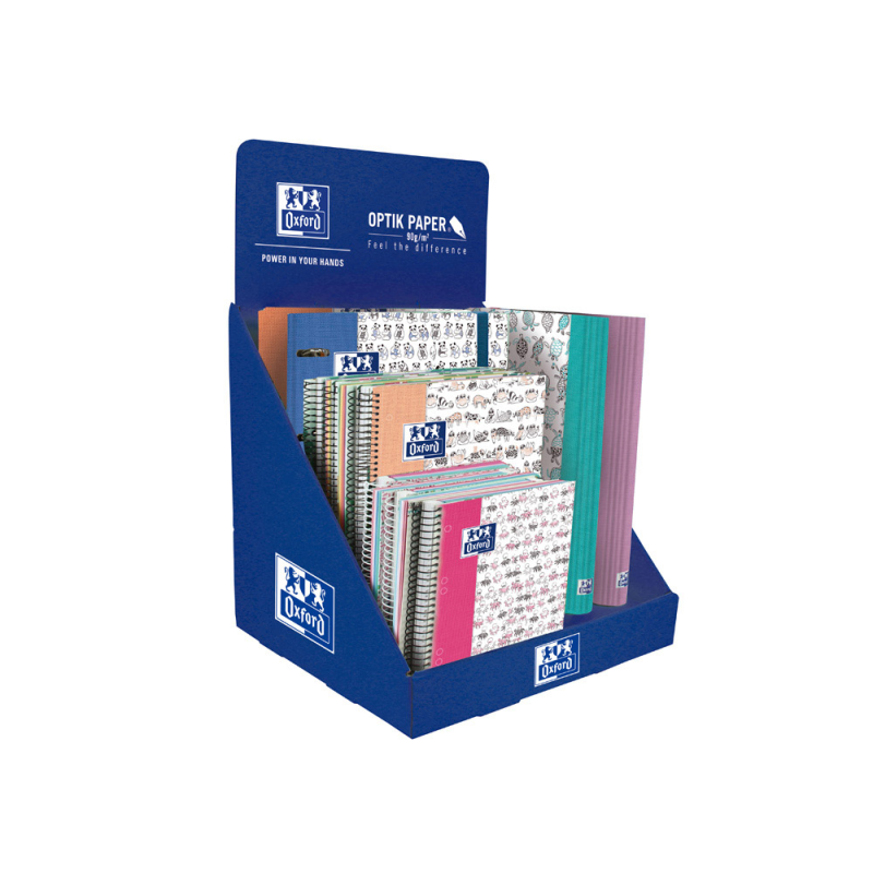 Expositor cuadernos espiral oxford funny trend 5 europeanbook4 + 5 europeanbook5 + 6