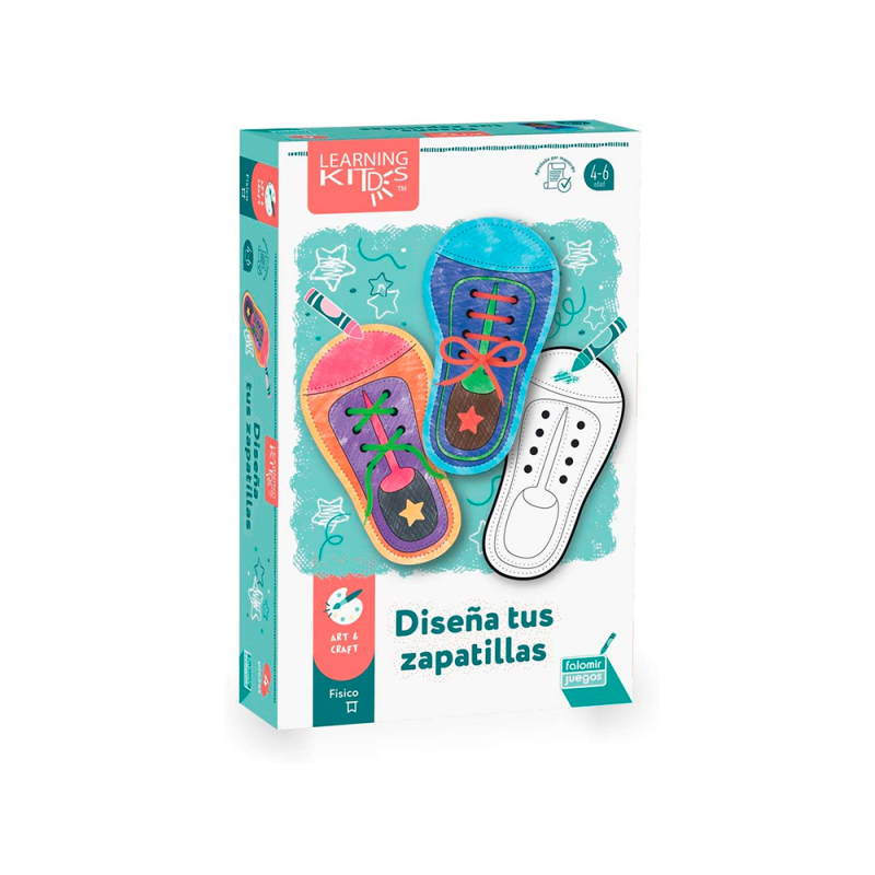 Juego educativo falomir diseña tus zapatillas motricidad fina