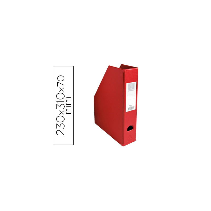 Revistero exacompta pvc lomo 70 mm color rojo 230x310x70 mm