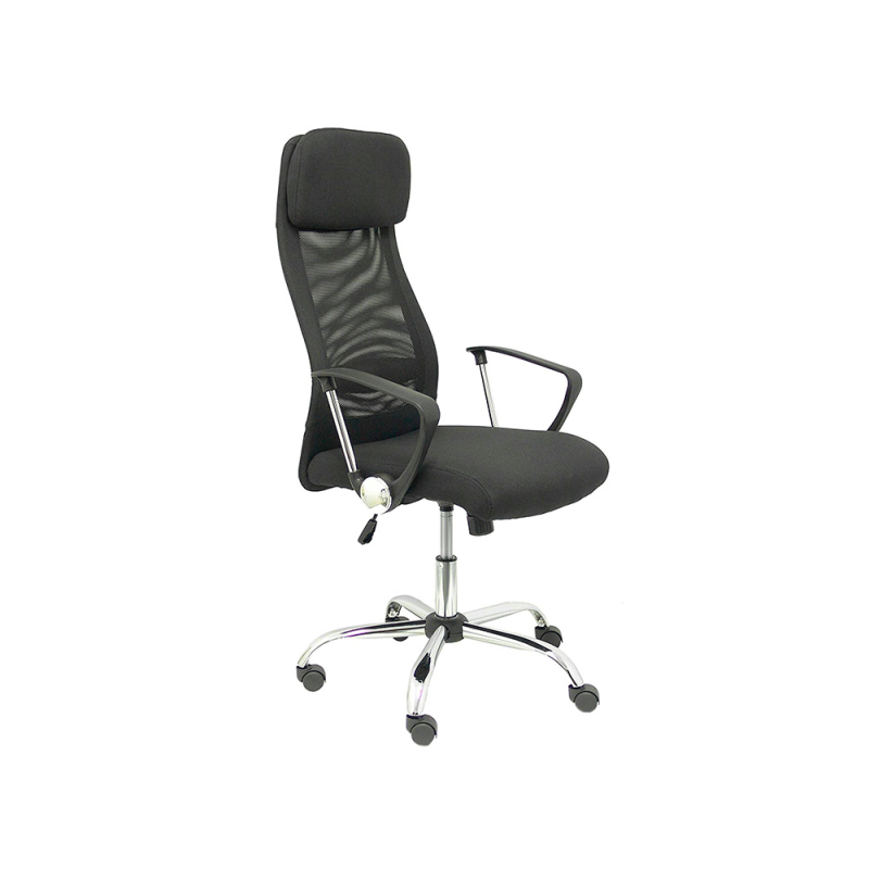 Silla de direccion pyc esteras con brazos fijos regulable en altura respaldo en malla transpirable con
