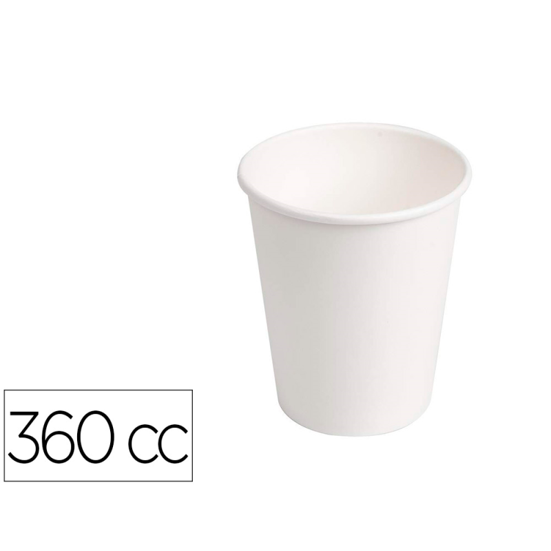 Vaso termico de carton blanco 360 cc paquete de 50 unidades