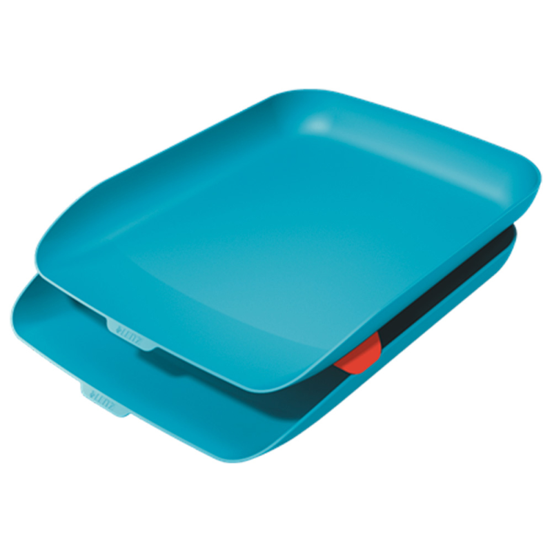 Bandeja sobremesa plastico leitz cosy set de 2 unidades azul 274x81x407 mm