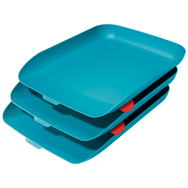 Bandeja sobremesa plastico leitz cosy set de 3 unidades azul 274x120x456 mm