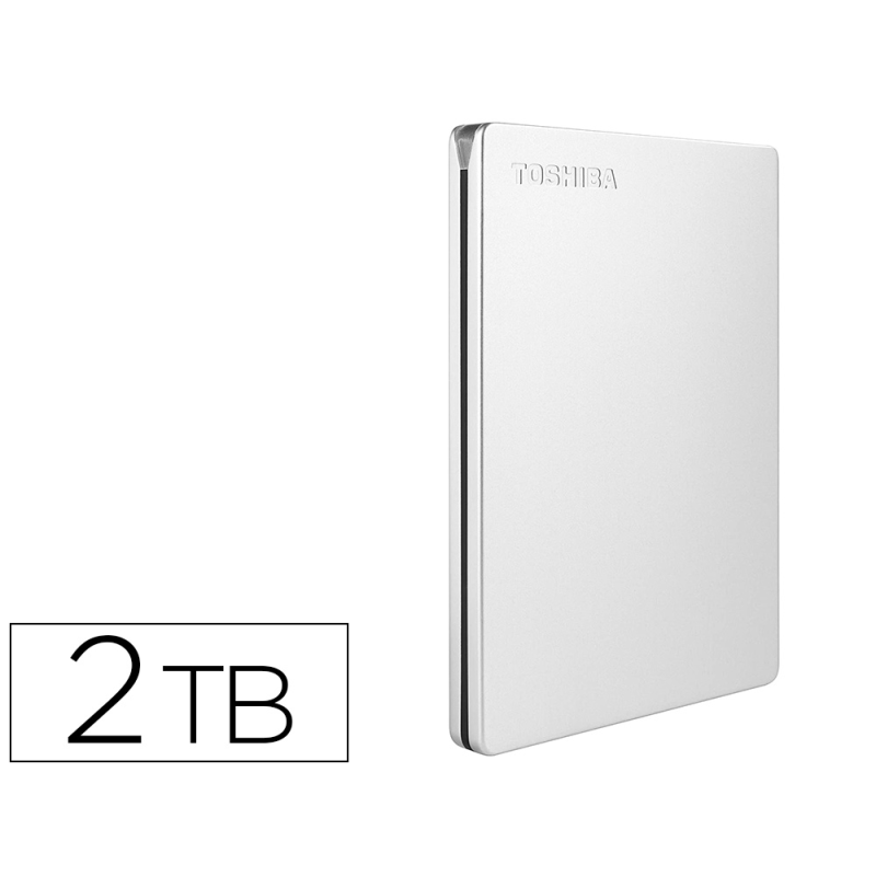 Disco duro externo toshiba canvio slim hdd 2,50/' 5.000 mbit/s usb 3.0 2 tb color blanco