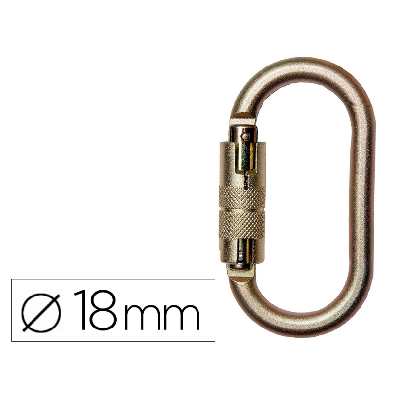 Mosqueton faru acero galvanizado automatico virola 18 mm resistencia 25 kn
