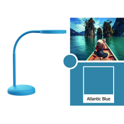 Lampara de escritorio maul led 5w 769lm luz calida brazo y cabezal giratorios azul