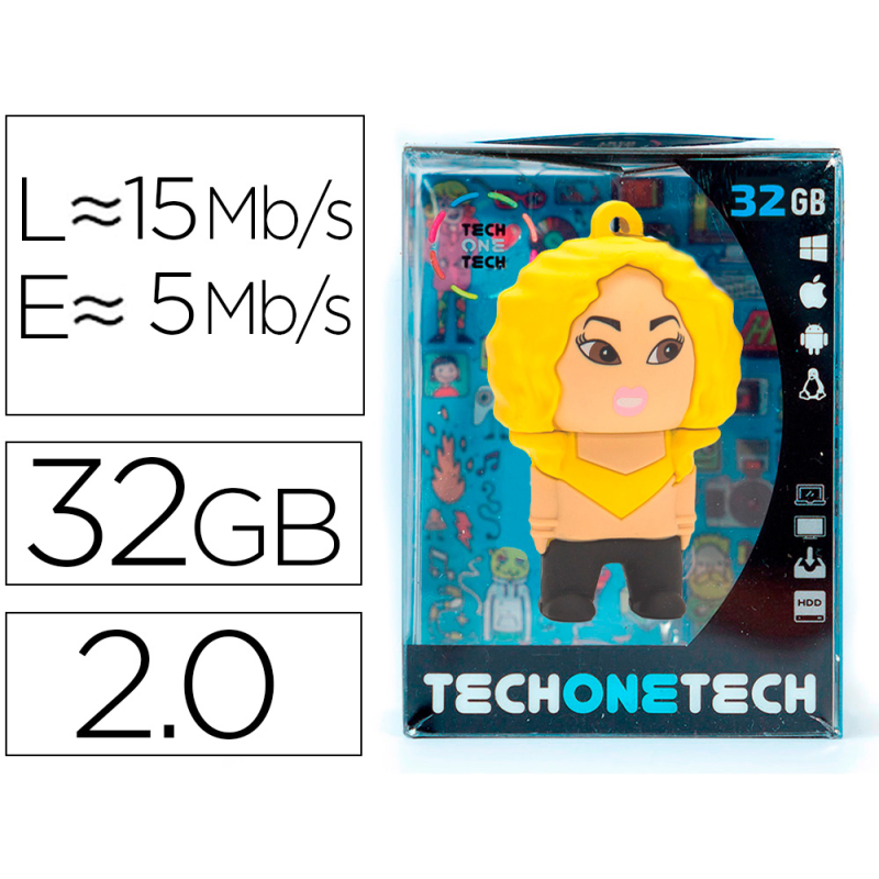 Memoria usb tech on tech shasha kira 32 gb