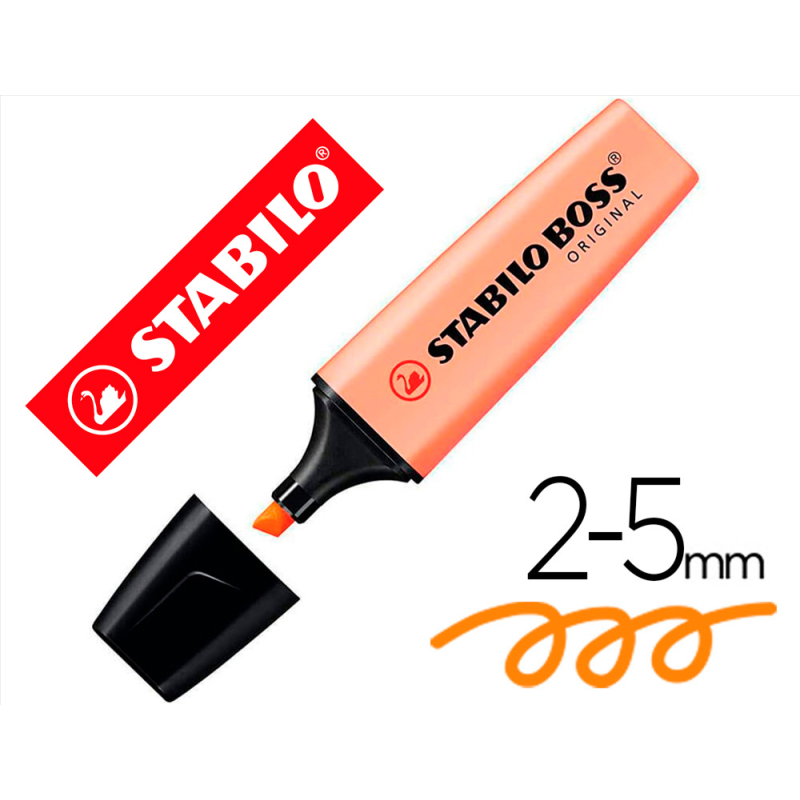 Rotulador stabilo boss fluorescente 70 pastel naranja palido