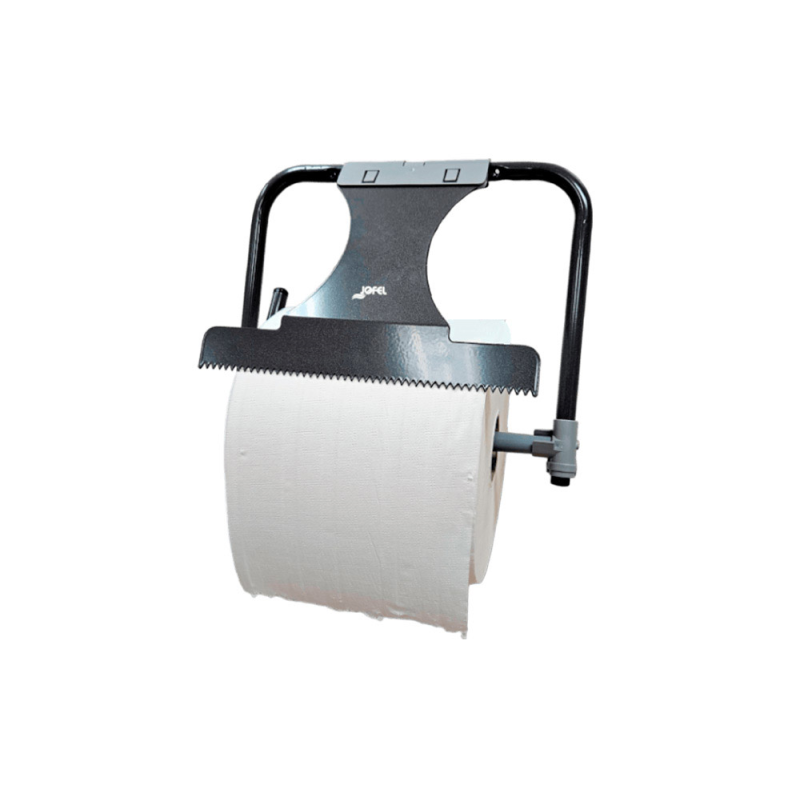 Portabobina industrial jofel metalico mural con sierra de corte para bobinas de hasta 500 m 435x416x285 mm