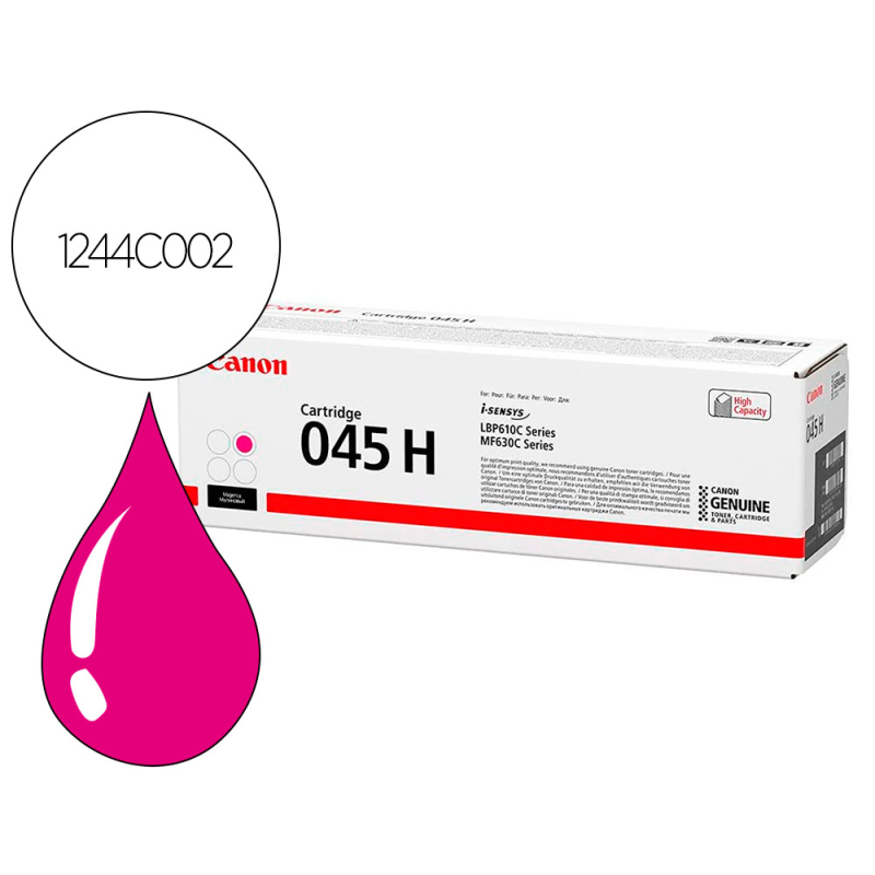 Toner canon 045 h i-sensys lbp611 / lbp613 magenta 2200 paginas