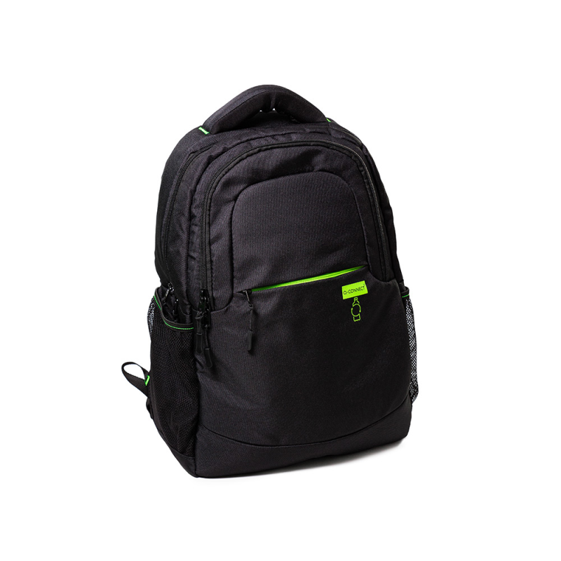 Mochila para portatil q-connect 15,6/' negra con asa 2 bolsillos exteriores 320x430x140 mm