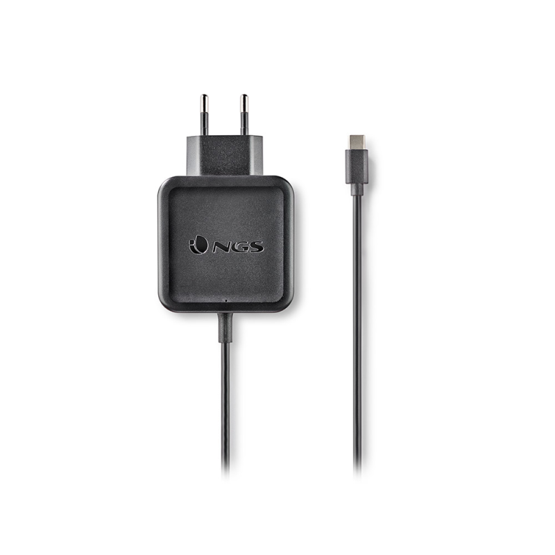 Cargador universal ngs de pared para portatil 45w tipo c 5v/9v/12v/15v-3a 20v/2,25a
